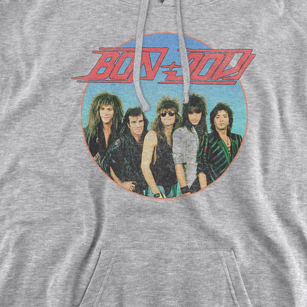 Athletic - Back - Bon Jovi Unisex Adult Sphere Heather Hoodie