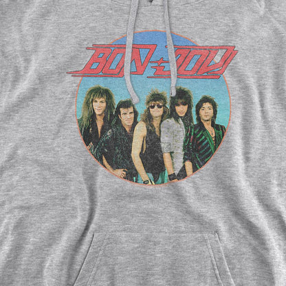 Athletic - Back - Bon Jovi Unisex Adult Sphere Heather Hoodie