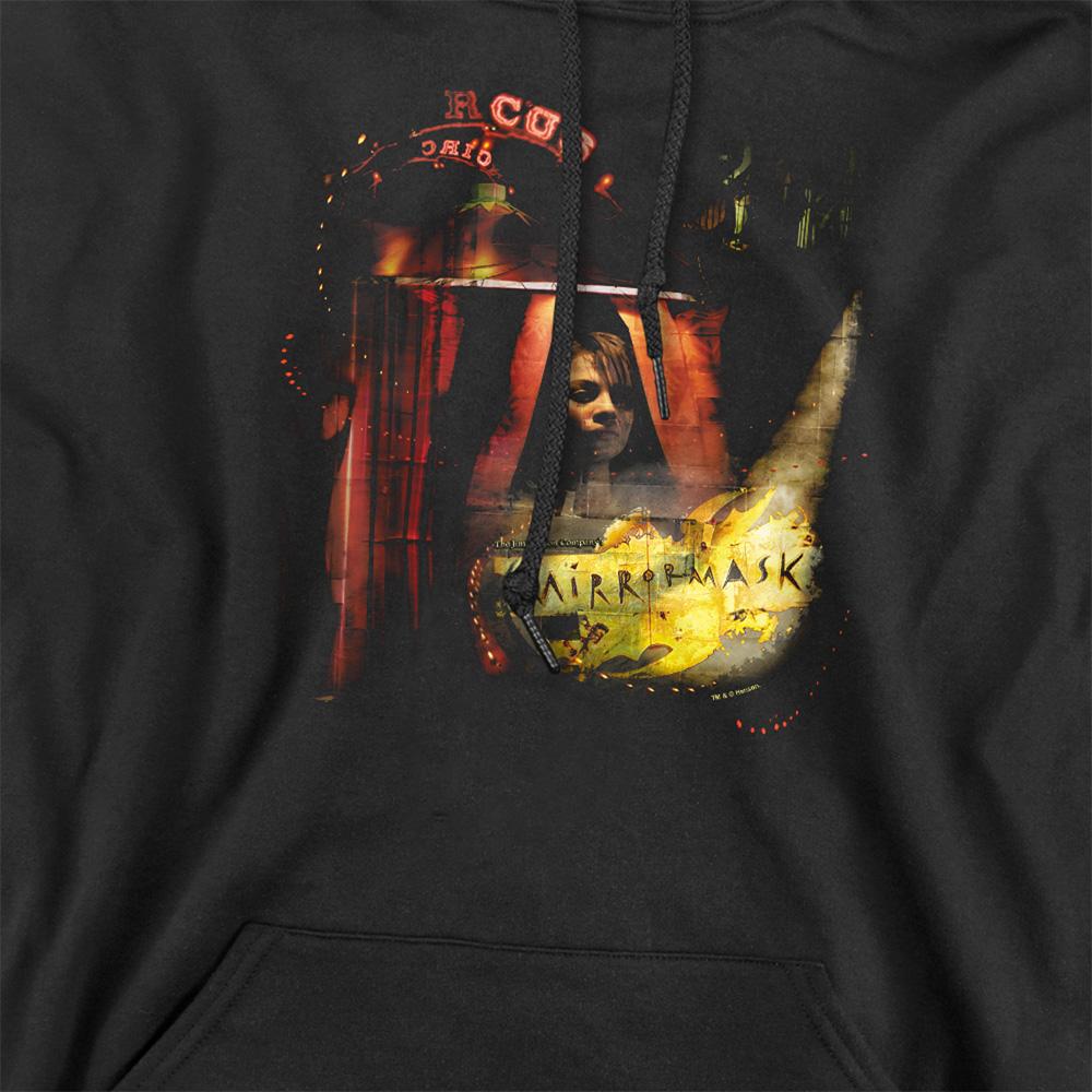 Black - Side - MirrorMask Unisex Adult Big Top Poster Hoodie