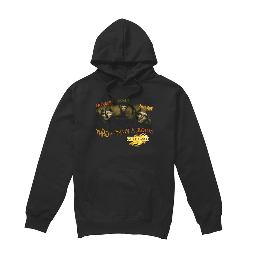 Black - Front - MirrorMask Unisex Adult Hungry Hoodie
