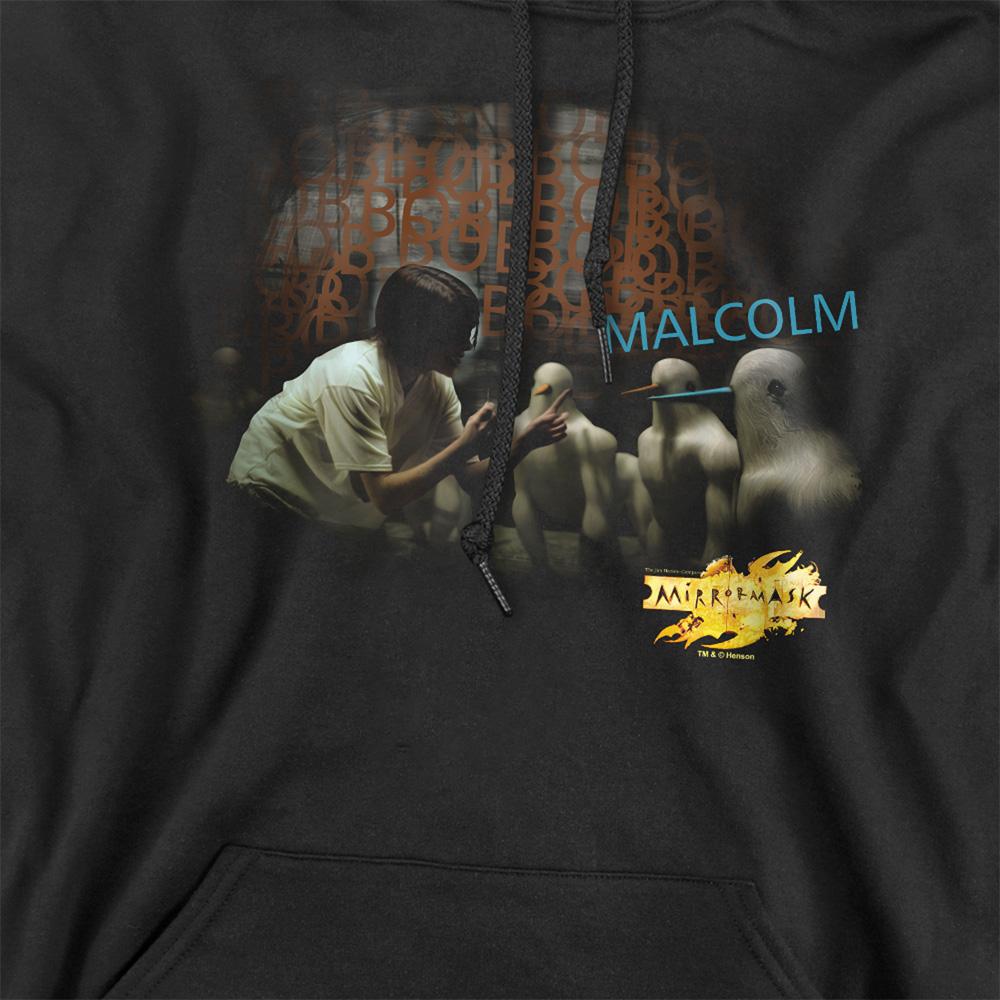 Black - Side - MirrorMask Unisex Adult Bob Malcom Hoodie