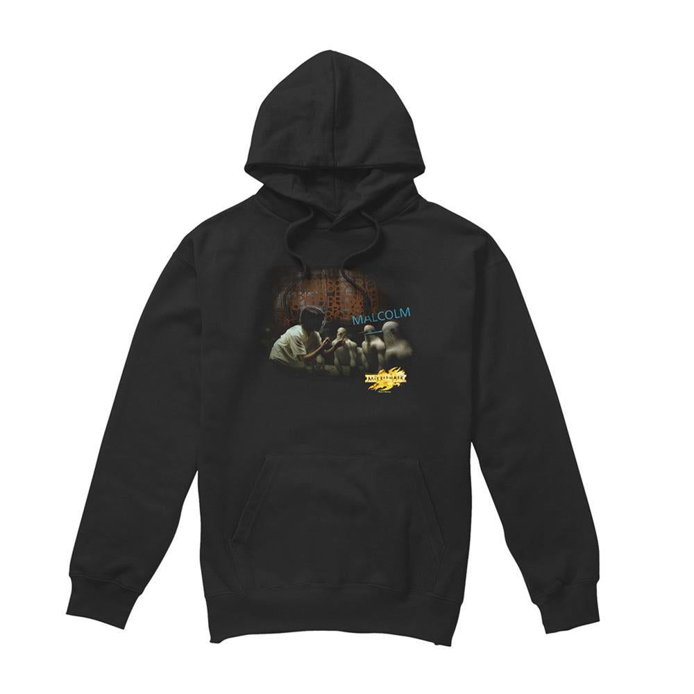 Black - Front - MirrorMask Unisex Adult Bob Malcom Hoodie