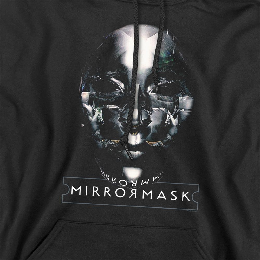Black - Side - MirrorMask Unisex Adult Mask Hoodie