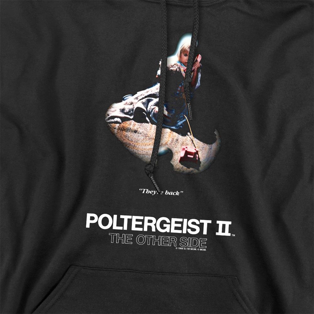Black - Side - Poltergeist Unisex Adult Poster Hoodie
