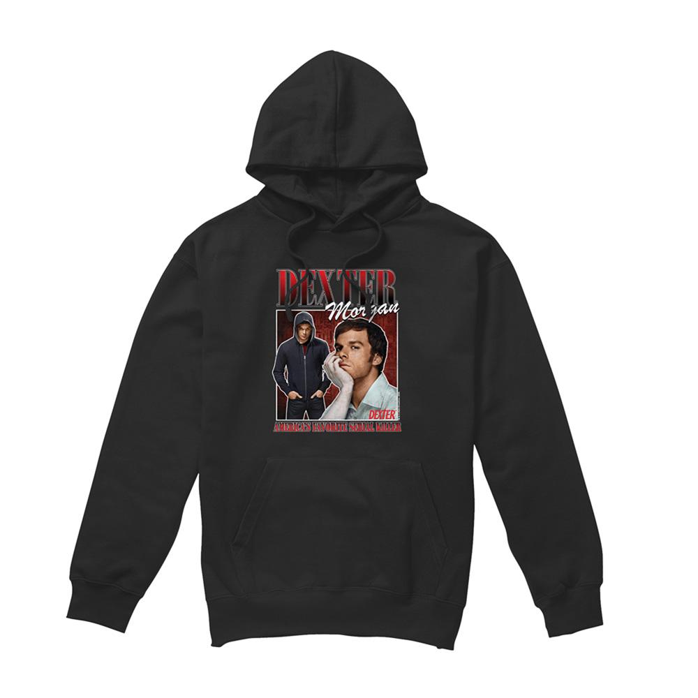 Black - Front - Dexter Unisex Adult Hoodie