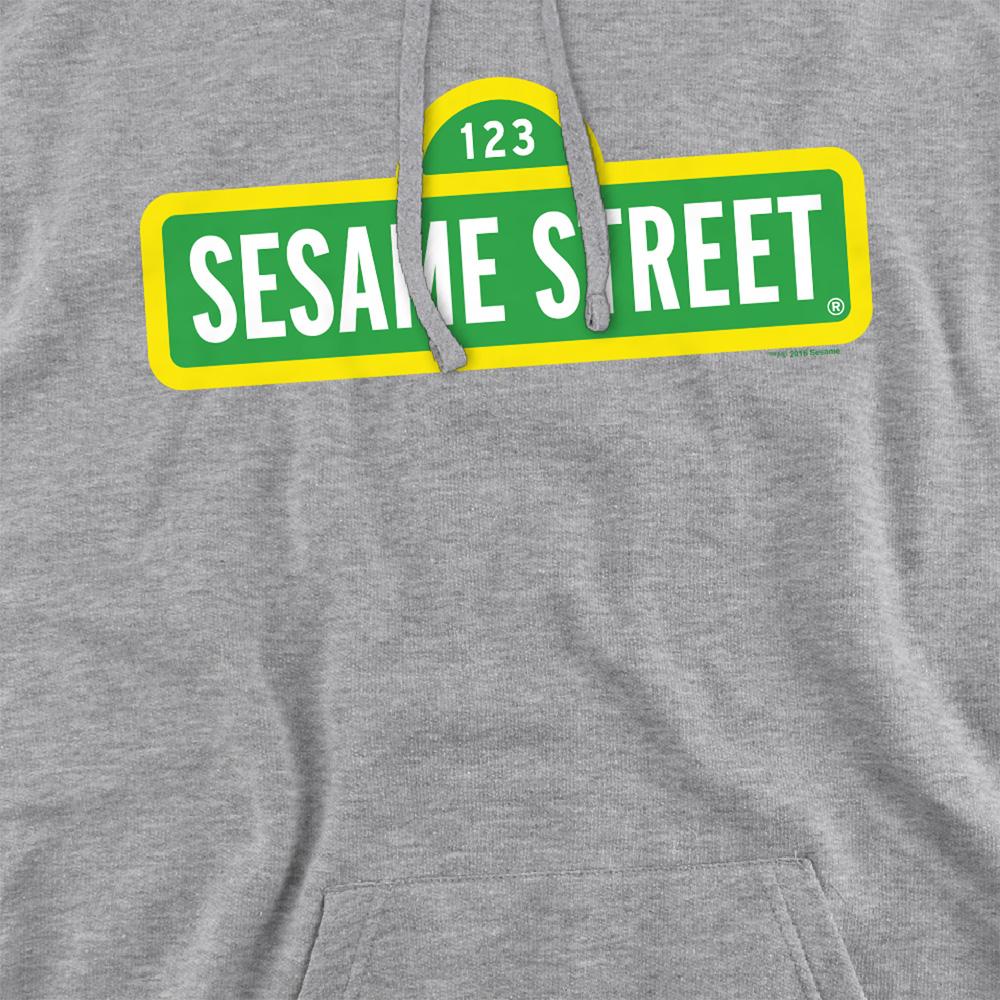 Athletic Heather - Side - Sesame Street Unisex Adult Logo Heather Hoodie