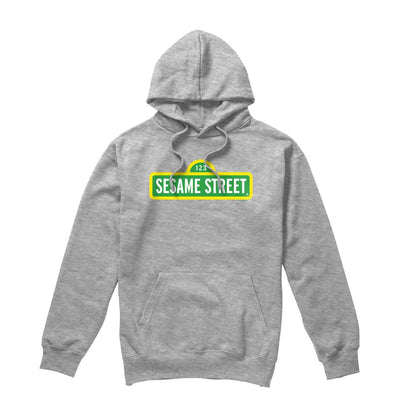 Athletic Heather - Front - Sesame Street Unisex Adult Logo Heather Hoodie