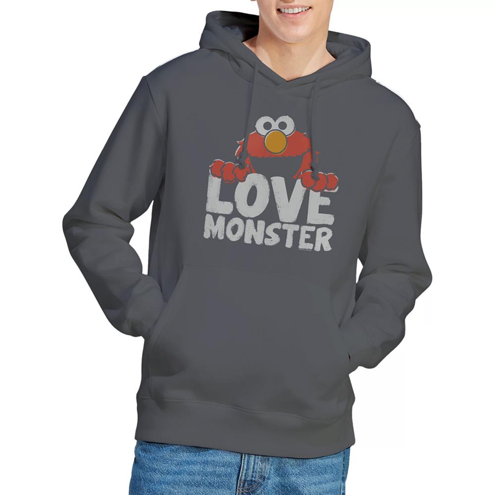 Charcoal - Lifestyle - Sesame Street Unisex Adult Love Monster Hoodie