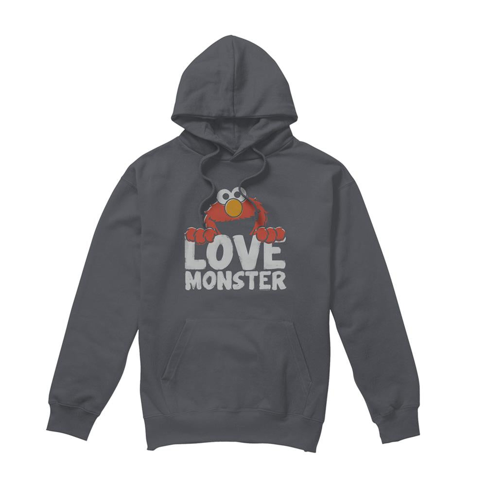 Charcoal - Front - Sesame Street Unisex Adult Love Monster Hoodie