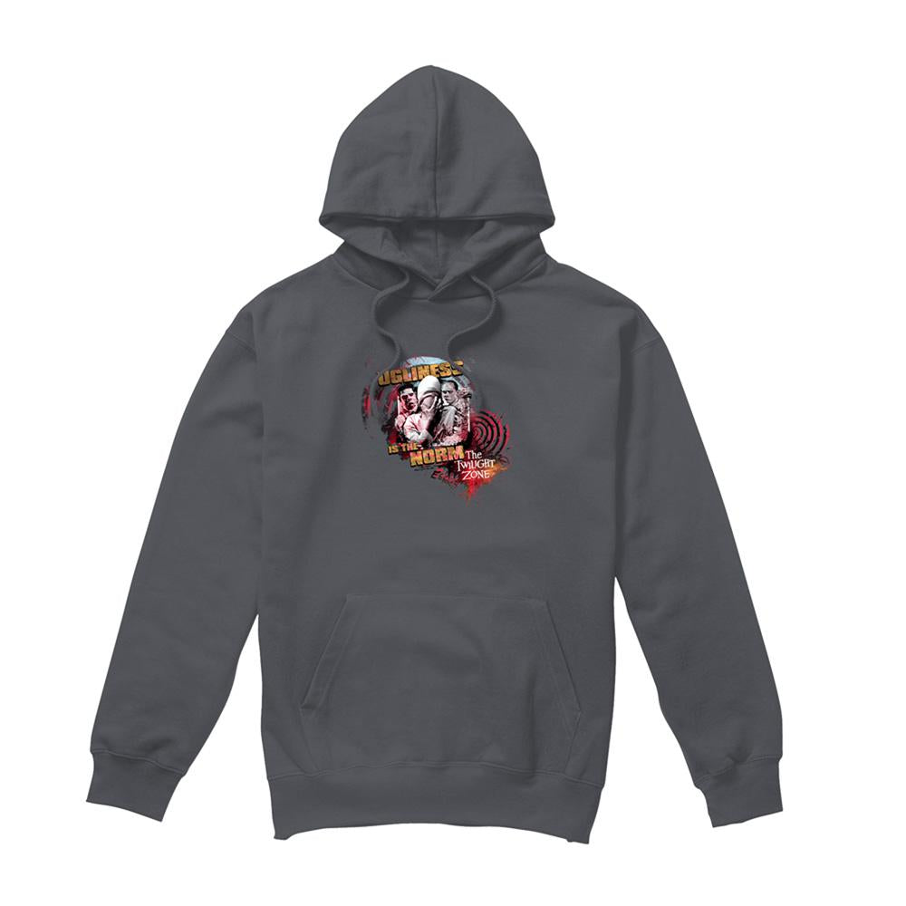 Charcoal - Front - The Twilight Zone Unisex Adult Zone The Norm Hoodie