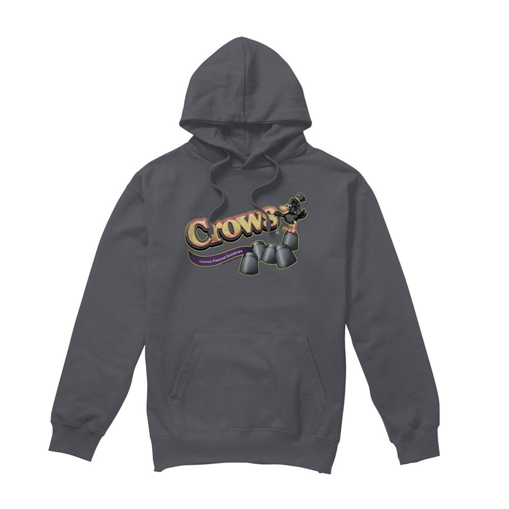 Charcoal - Front - Tootsie Roll Unisex Adult Crow Hoodie