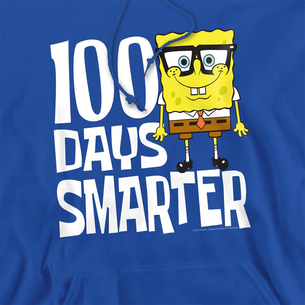 Royal Blue - Side - SpongeBob SquarePants Unisex Adult 100 Days Smarter Hoodie