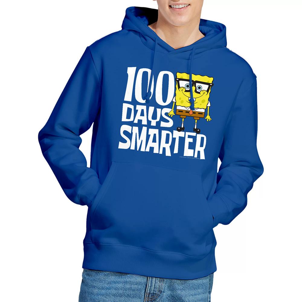 Royal Blue - Lifestyle - SpongeBob SquarePants Unisex Adult 100 Days Smarter Hoodie