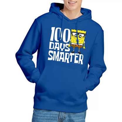 Royal Blue - Lifestyle - SpongeBob SquarePants Unisex Adult 100 Days Smarter Hoodie