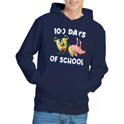 Navy - Lifestyle - SpongeBob SquarePants Unisex Adult 100 Days Of School Patrick Star Hoodie