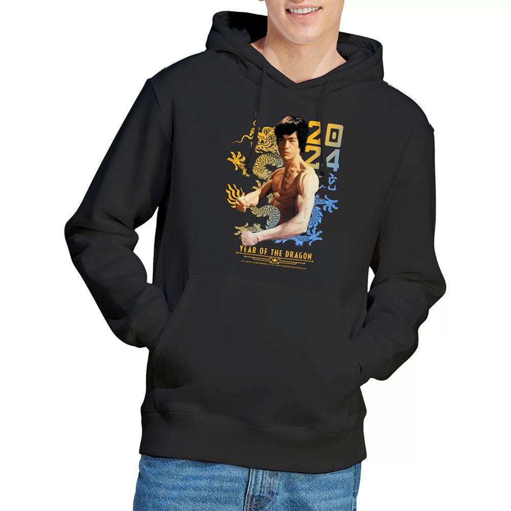 Black - Lifestyle - Bruce Lee Unisex Adult Year Of The Dragon Two Tone Hoodie