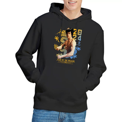 Black - Lifestyle - Bruce Lee Unisex Adult Year Of The Dragon Two Tone Hoodie