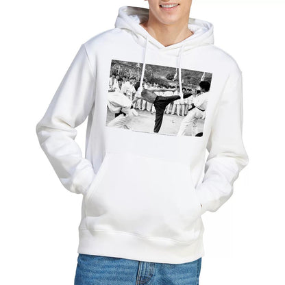 White - Lifestyle - Bruce Lee Unisex Adult Kick To The Head Hoodie