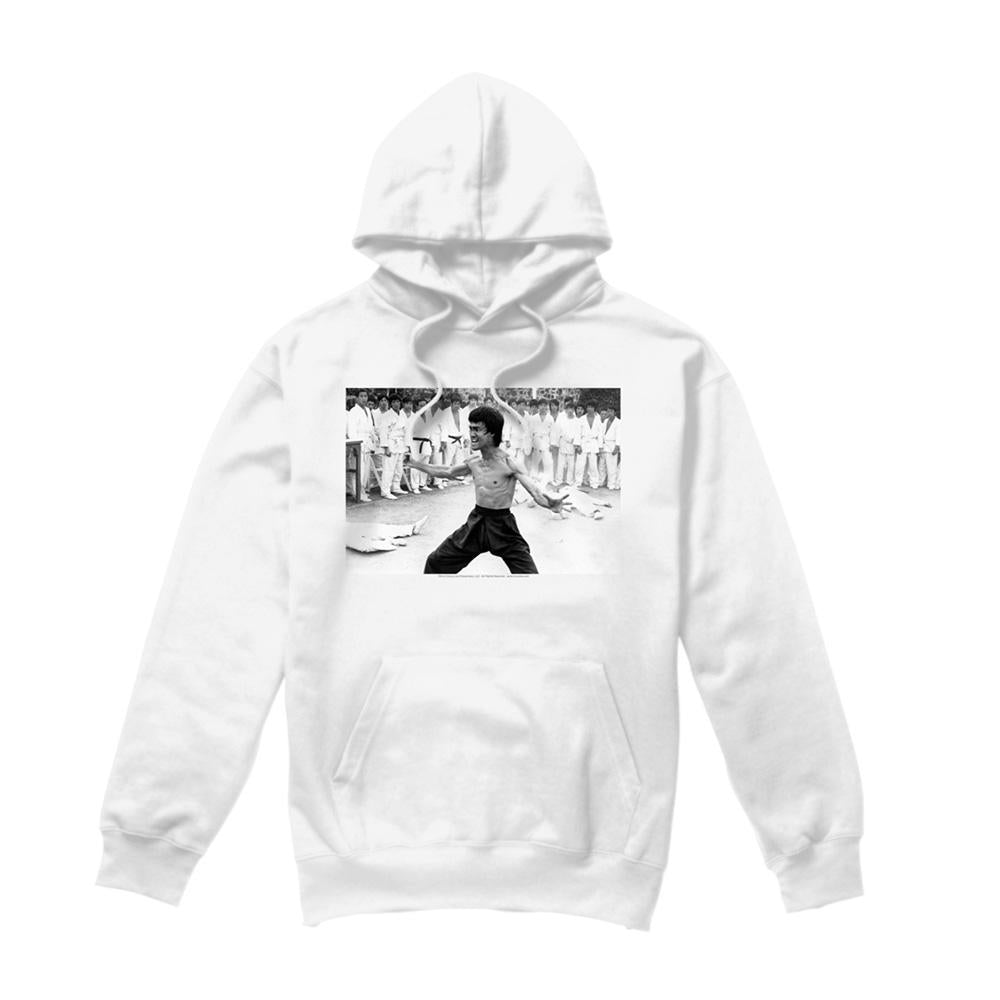 White - Front - Bruce Lee Unisex Adult Triumphant Hoodie