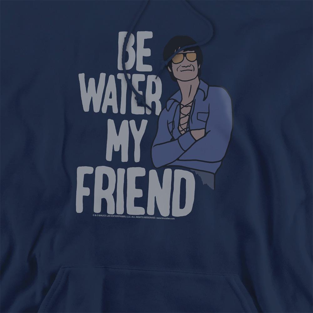 Navy - Side - Bruce Lee Unisex Adult The Shapeless Hoodie