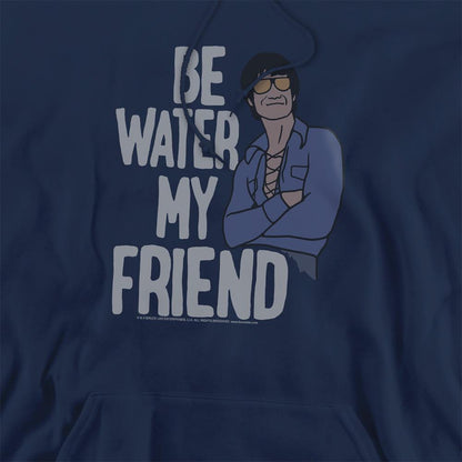 Navy - Side - Bruce Lee Unisex Adult The Shapeless Hoodie