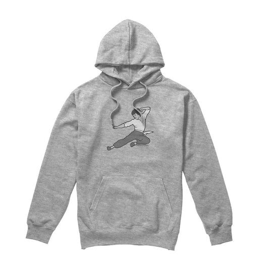 Athletic - Front - Bruce Lee Unisex Adult The Signature Move Heather Hoodie