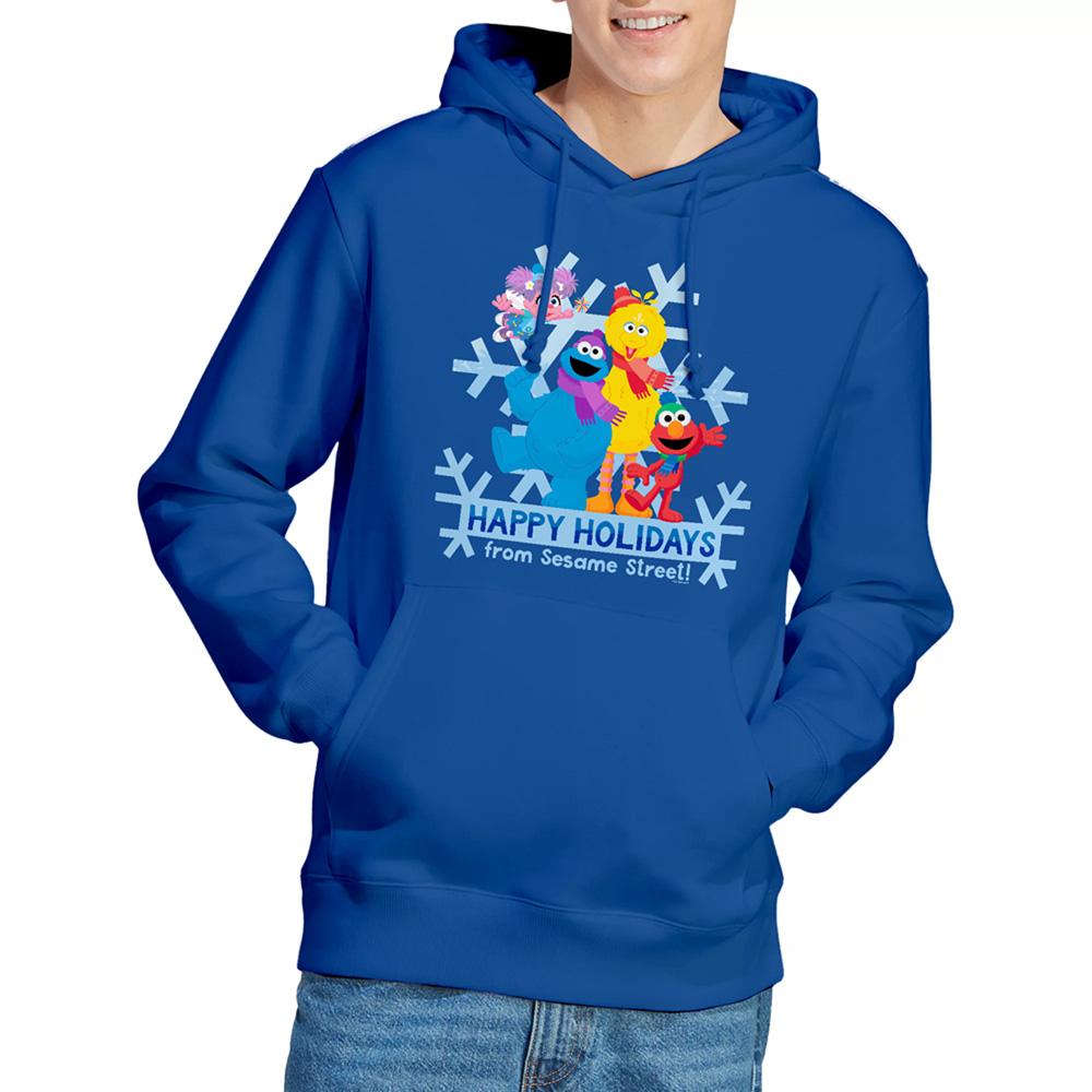 Royal Blue - Lifestyle - Sesame Street Unisex Adult Happy Holidays Hoodie