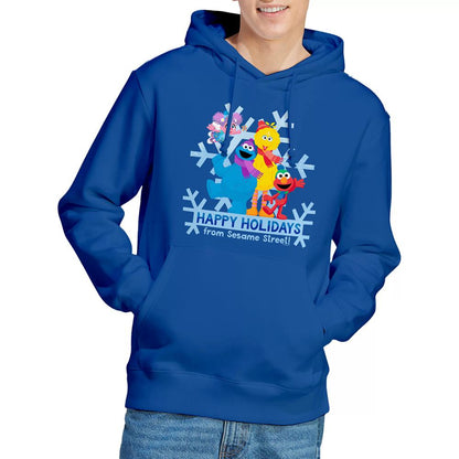Royal Blue - Lifestyle - Sesame Street Unisex Adult Happy Holidays Hoodie