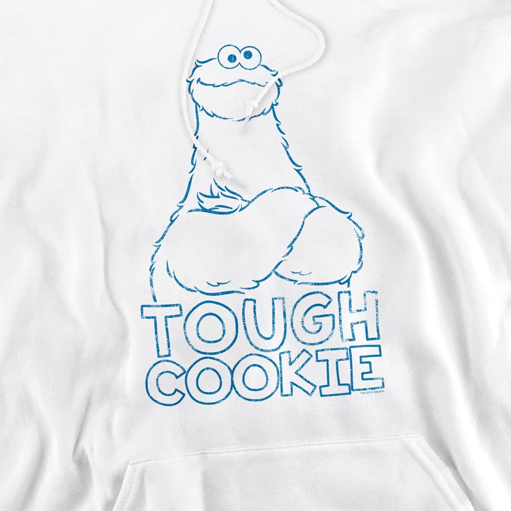 White - Side - Sesame Street Unisex Adult Tough Cookie Monster Hoodie