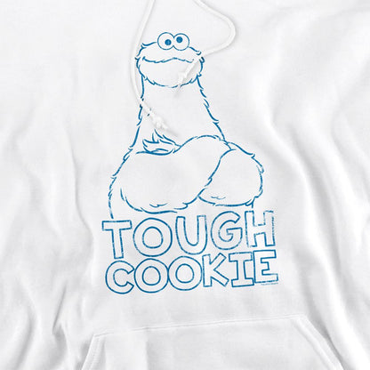 White - Side - Sesame Street Unisex Adult Tough Cookie Monster Hoodie