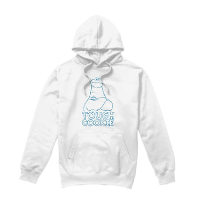 White - Front - Sesame Street Unisex Adult Tough Cookie Monster Hoodie