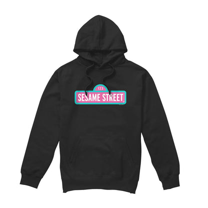Black - Front - Sesame Street Unisex Adult Logo Hoodie
