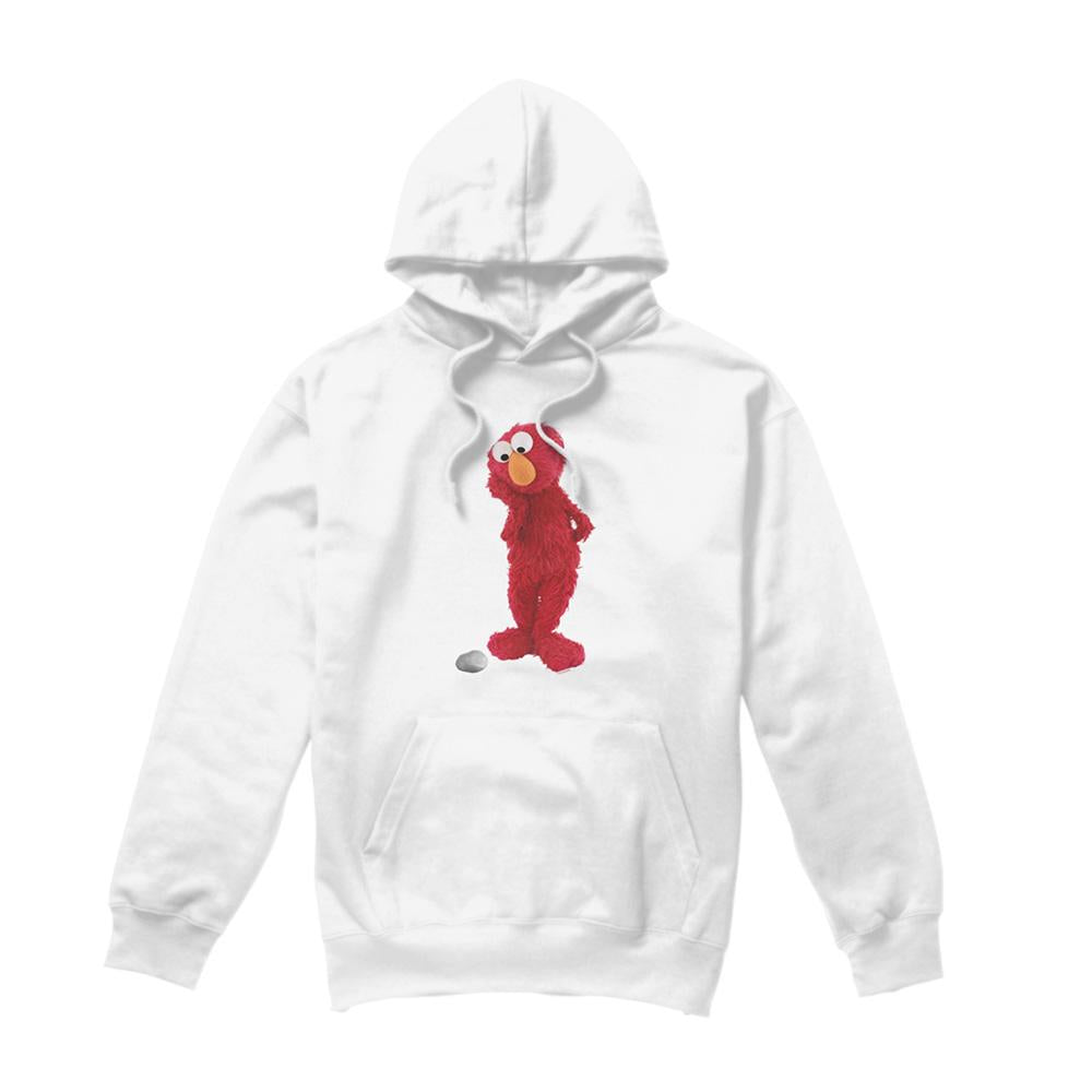 White - Front - Sesame Street Unisex Adult Existential Elmo Hoodie