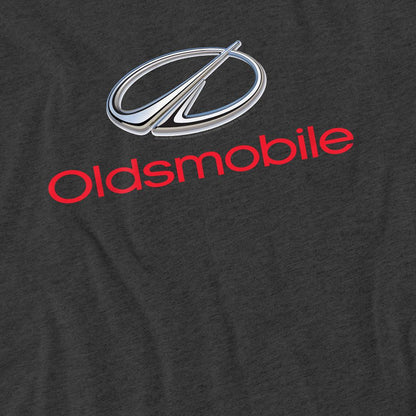 Charcoal - Side - Oldsmobile Unisex Adult Logo Heather Modern T-Shirt
