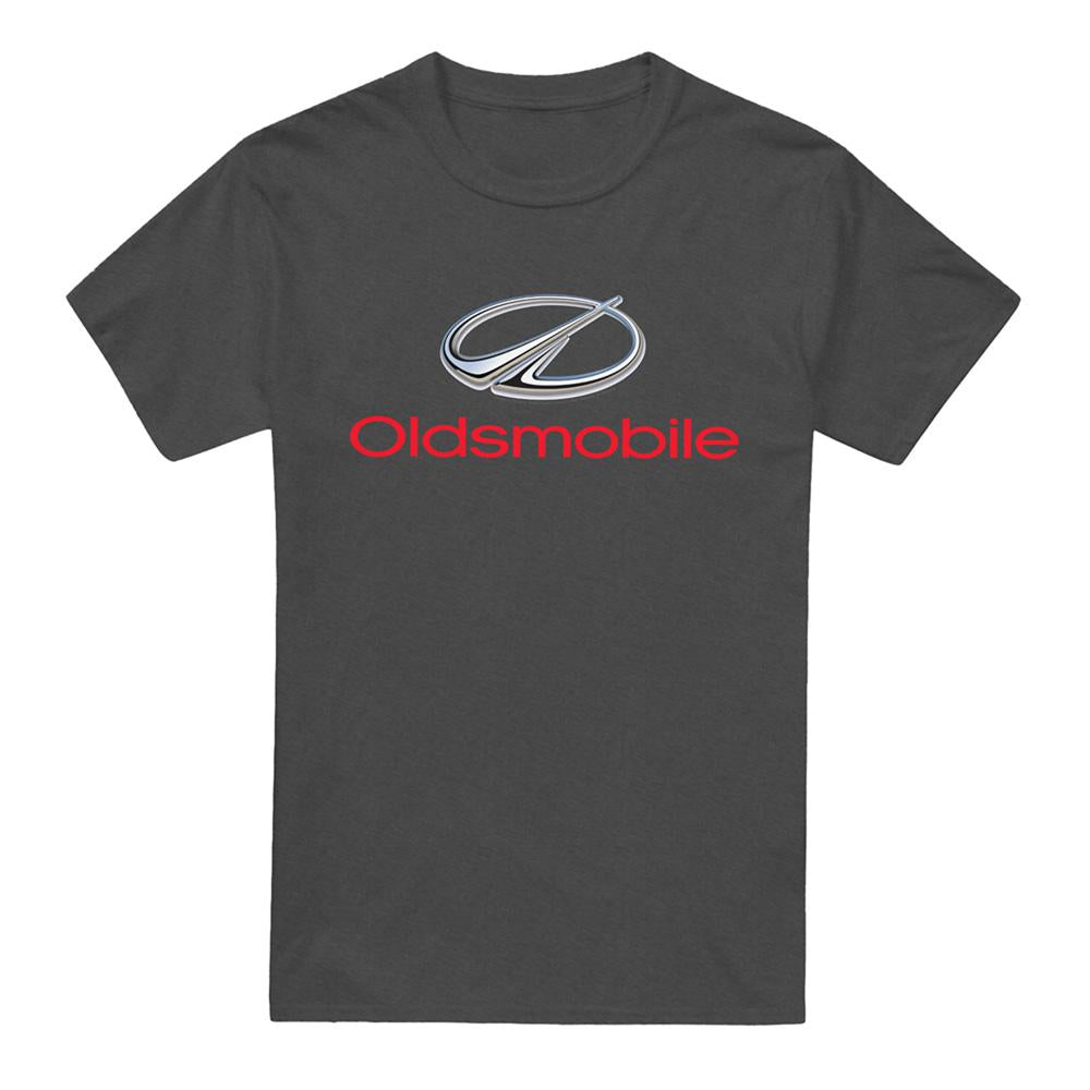 Charcoal - Front - Oldsmobile Unisex Adult Logo Heather Modern T-Shirt