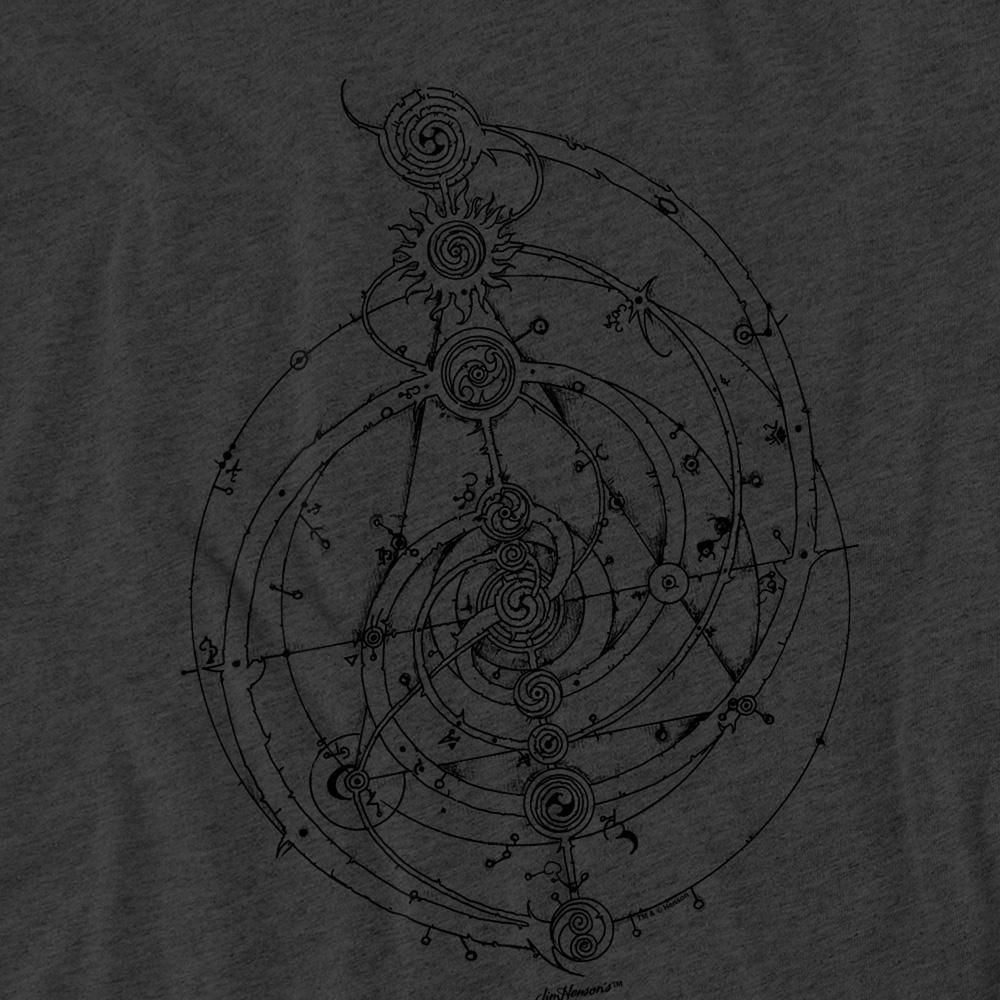 Charcoal - Side - Dark Crystal Unisex Adult Dream Spiral Heather T-Shirt
