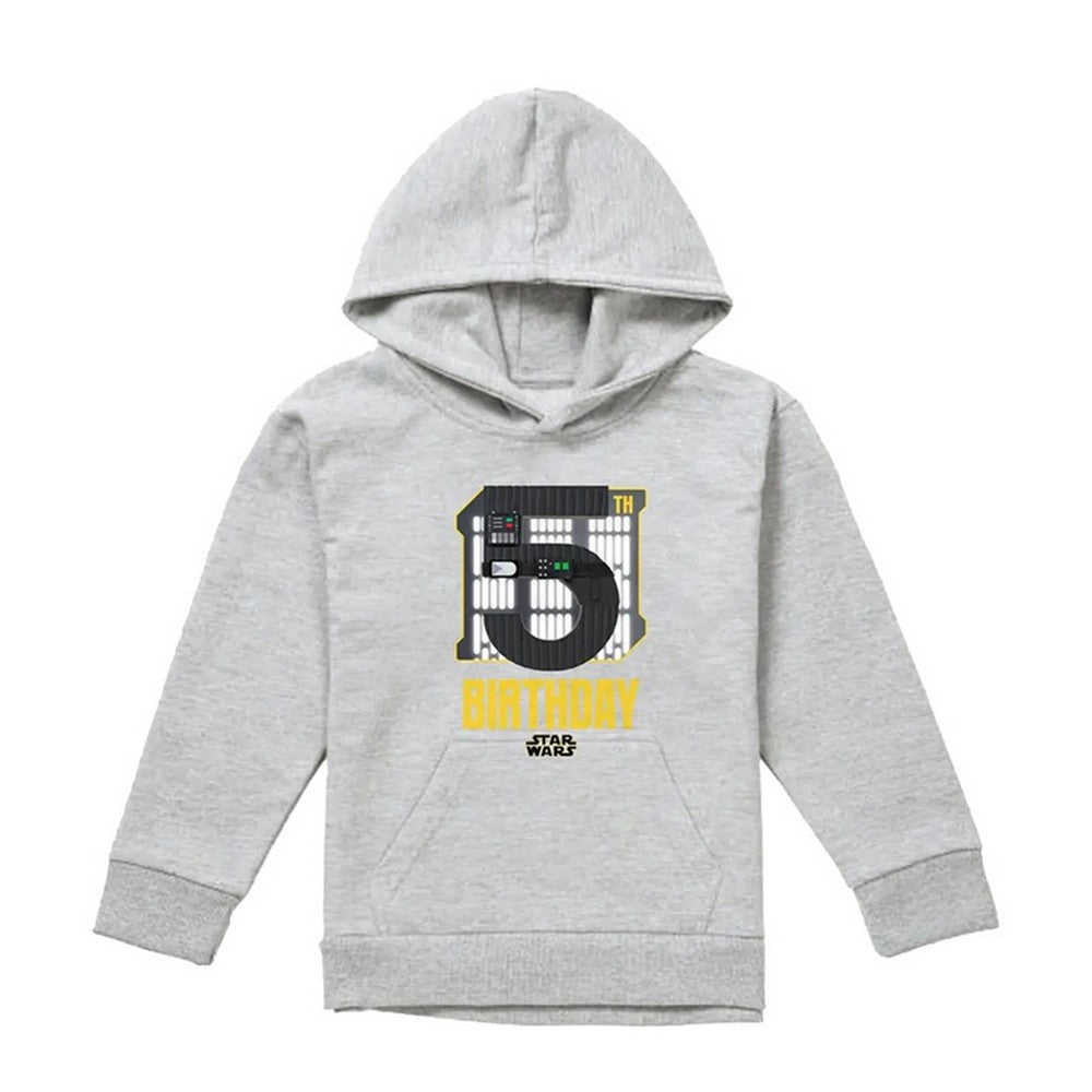 Athletic Heather - Front - Star Wars Childrens-Kids Space Darth Vader Hoodie