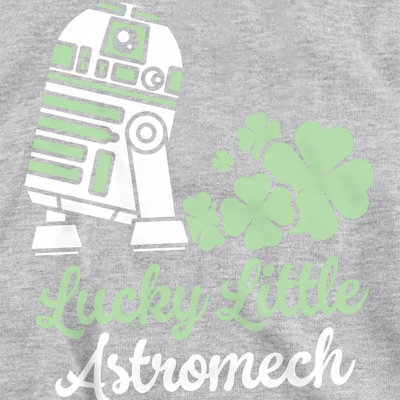 Athletic Heather - Side - Star Wars Childrens-Kids Lucky Astromech St Patricks Day Hoodie