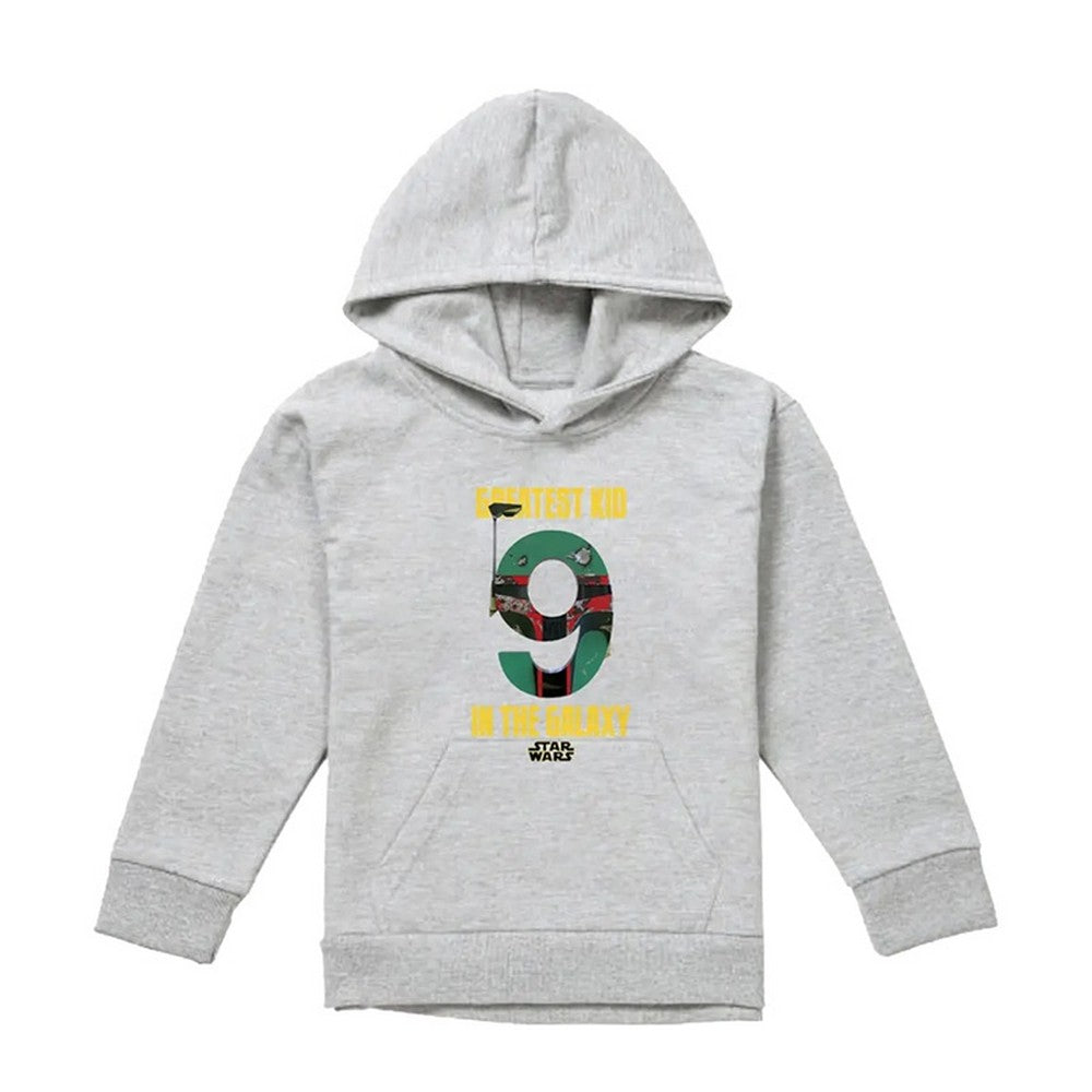 Athletic Heather - Front - Star Wars Childrens-Kids Greatest Boba Fett Hoodie