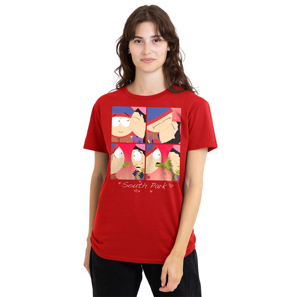 Red - Lifestyle - South Park Womens-Ladies Kyle & Wendy Valentine`s Day T-Shirt