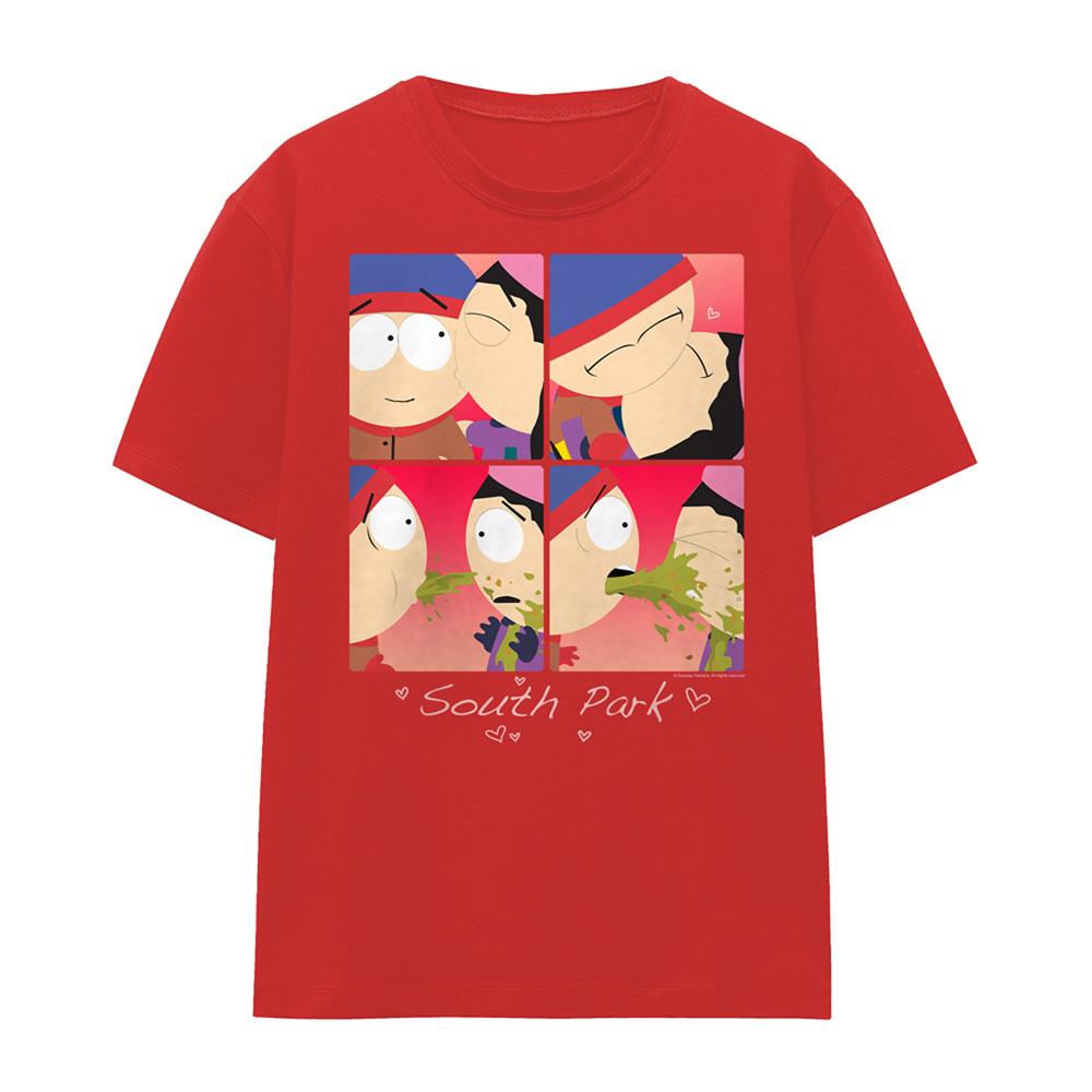 Red - Front - South Park Womens-Ladies Kyle & Wendy Valentine`s Day T-Shirt