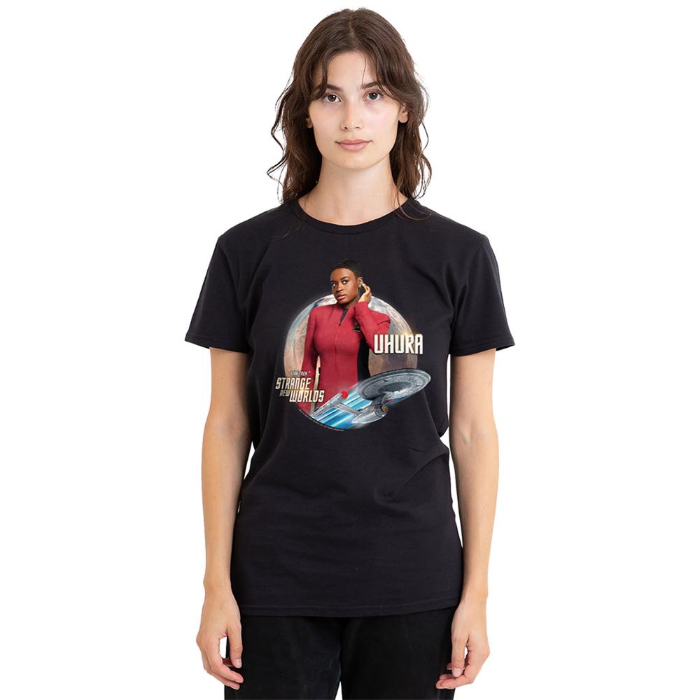 Black - Lifestyle - Star Trek: Strange New Worlds Womens-Ladies Uhura T-Shirt