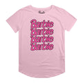 Light Pink - Front - Barbie Womens-Ladies Repeat Logo Regular T-Shirt