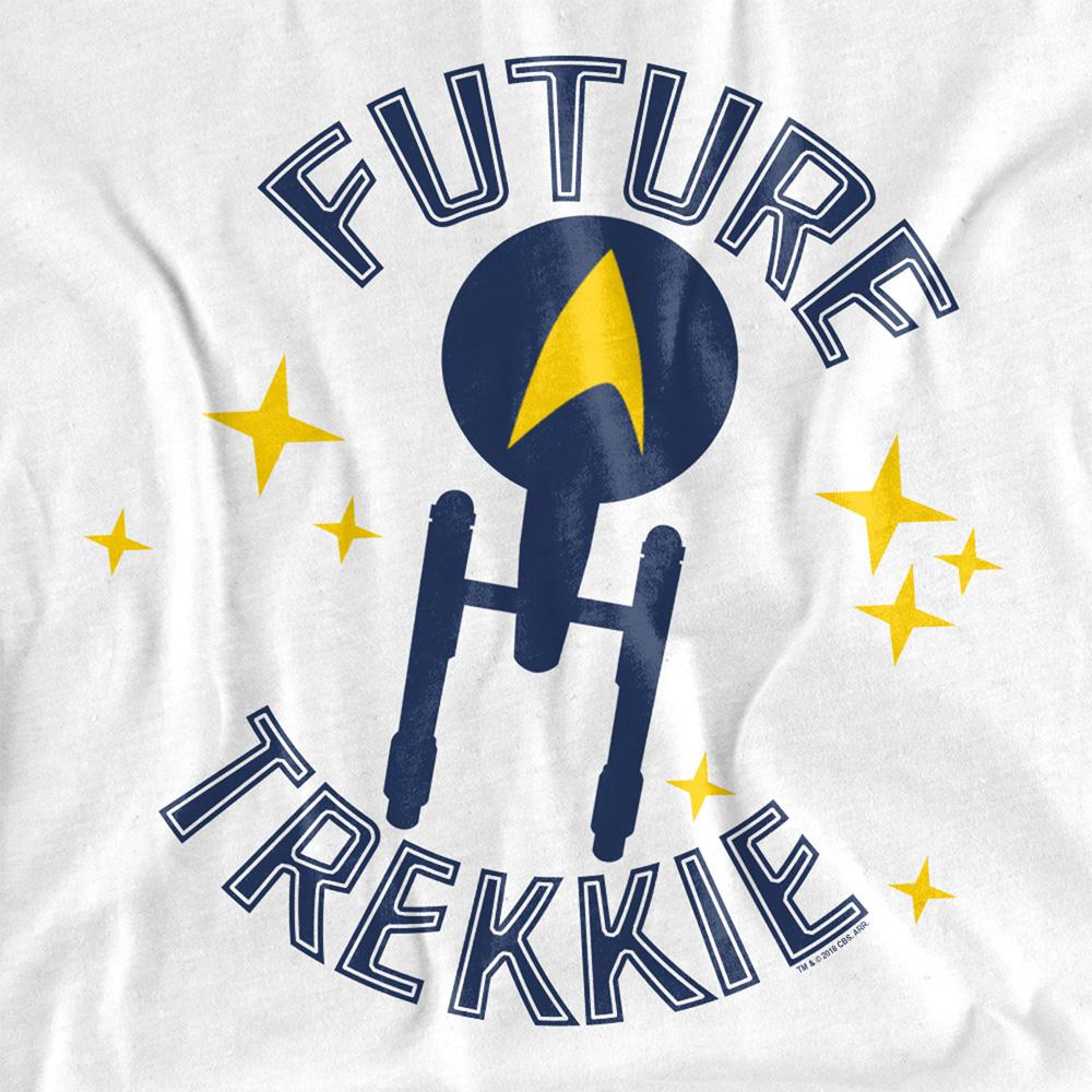 White - Side - Star Trek Womens-Ladies Future Trekkie T-Shirt
