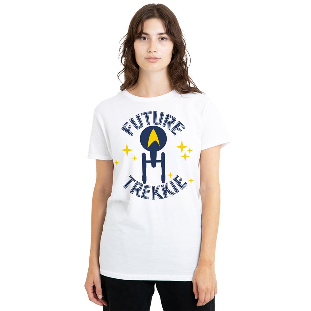 White - Lifestyle - Star Trek Womens-Ladies Future Trekkie T-Shirt