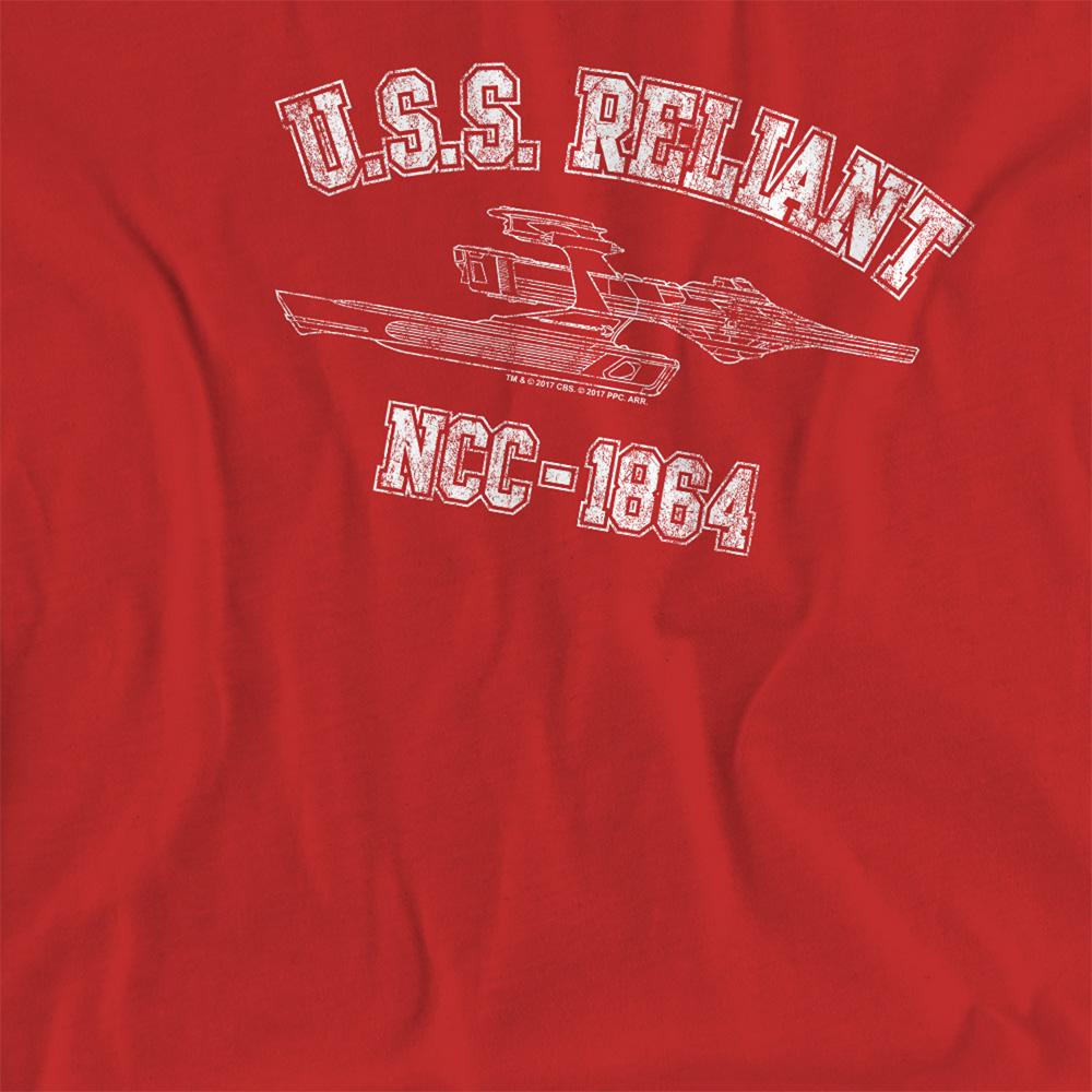 Red - Side - Star Trek Womens-Ladies Reliant Athletic T-Shirt