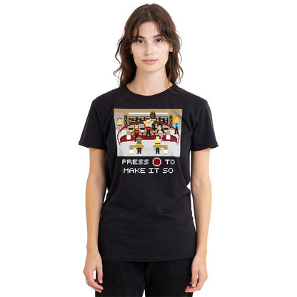 Black - Lifestyle - Star Trek Womens-Ladies Make It So Pixel T-Shirt