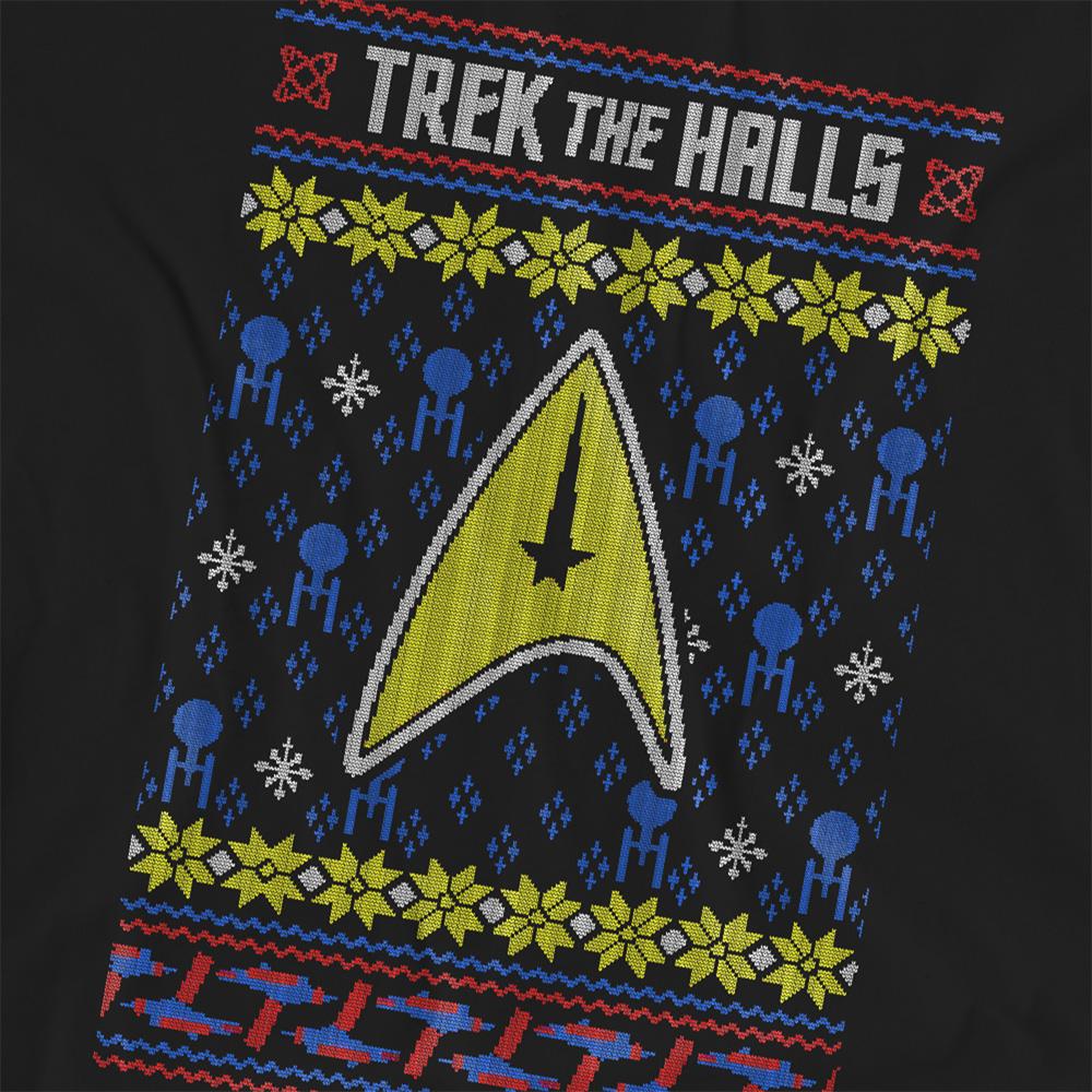 Black - Side - Star Trek: The Original Series Womens-Ladies Trek The Halls T-Shirt