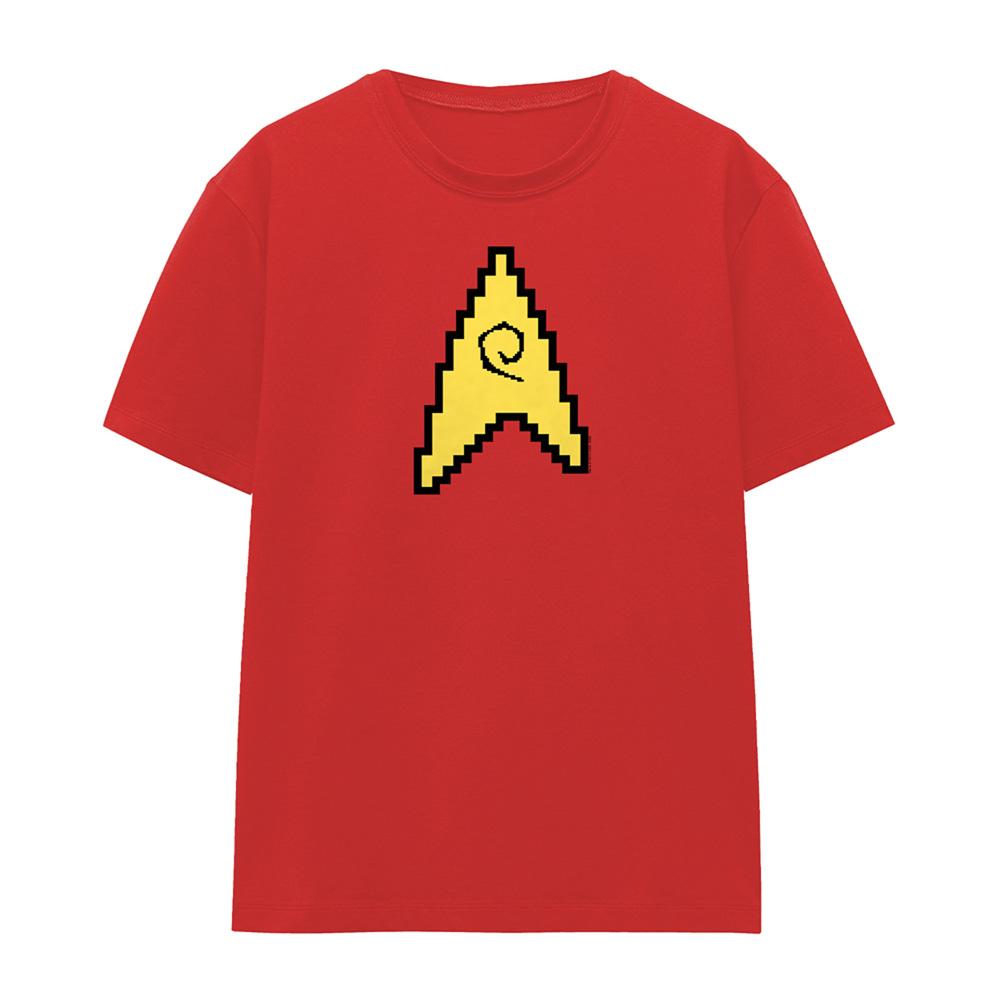 Red - Front - Star Trek Womens-Ladies 8 Bit Engineering T-Shirt