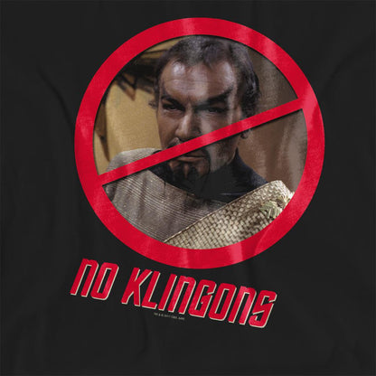 Black - Side - Star Trek Womens-Ladies No Klingons T-Shirt